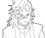 Coloriage Demon Slayer Genya 