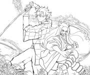Coloriage et dessins gratuit Demon Slayer Tanjiro et Nezuko à imprimer