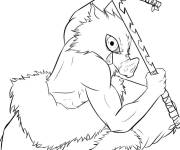 Coloriage Inosuke Hashibira