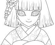 Coloriage Kanata Ubuyashiki stylisé