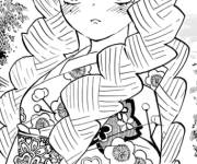 Coloriage Kanroji Mitsuri mignonne