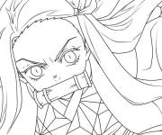 Coloriage Nezuko En Col&egrave;re
