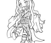Coloriage Petite Nezuko Kamado