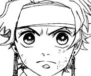Coloriage Sabito Demon Slayer facile