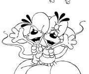 Coloriage Diddl avec Diddlina