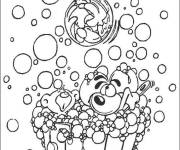 Coloriage Diddl dans le bain