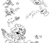 Coloriage Diddl dessin anim&eacute; pour enfant