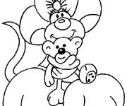 Coloriage et dessins gratuit Diddl et son nounours à imprimer