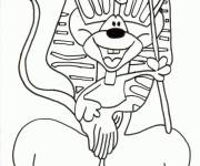 Coloriage Diddl, le pharaon