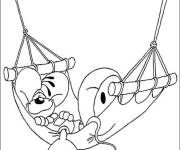 Coloriage Diddl se repose