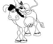 Coloriage et dessins gratuit Diddl sur le cheval Galupy à imprimer