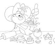 Coloriage Diddlina &agrave; la cuisine