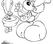 Coloriage et dessins gratuit Diddlina se maquille pour fille à imprimer