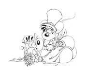 Coloriage et dessins gratuit Le mariage de Diddl à imprimer