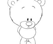 Coloriage Ours en peluche de Diddl