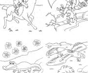 Coloriage Diego avec les animaux