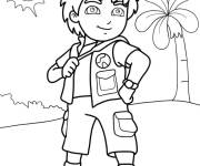 Coloriage Diego dans la foret