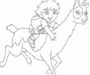 Coloriage Diego Go en maternelle