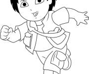 Coloriage et dessins gratuit Go Diego en courant facile à imprimer