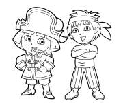 Coloriage et dessins gratuit Go Diego pirate à imprimer