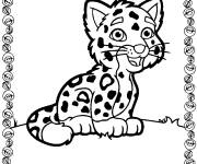 Coloriage et dessins gratuit Le tigre de Go Diego Go à imprimer