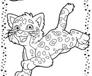 Coloriage et dessins gratuit Le tigre heureux de Go Diego Go à imprimer
