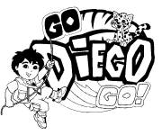 Coloriage et dessins gratuit Logo de Go Diego Go à imprimer