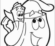 Coloriage et dessins gratuit Sac &agrave; dos de Diego à imprimer