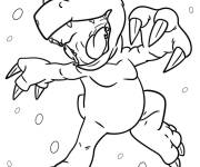 Coloriage Agumon dans Digimon &agrave; motif