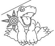 Coloriage Agumon de Digimon pour enfants