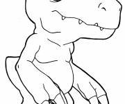 Coloriage Agumon facile