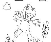 Coloriage Agumon kawaii de Digimon