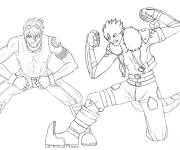 Coloriage Deux h&eacute;ros de Digimon