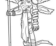 Coloriage Digimon Angemon &agrave; six ailes