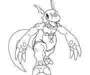 Coloriage et dessins gratuit Digimon de feu à imprimer