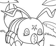 Coloriage Digimon Wormmon