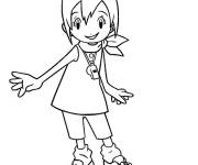Coloriage et dessins gratuit Fille mignonne de Digimon à imprimer