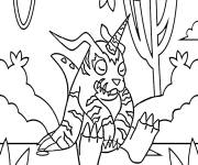 Coloriage Gabumon endormi