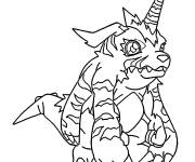 Coloriage Gabumon facile