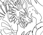 Coloriage Garurumon au souffle glac&eacute; Digimon