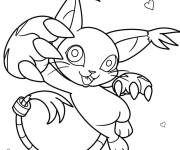 Coloriage Gatomon Digimon