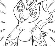 Coloriage Gomamon dans l'oc&eacute;an Digimon