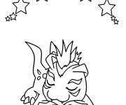 Coloriage Gomamon endormi