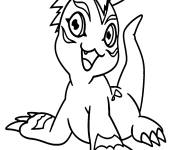 Coloriage Gomamon mignon simple
