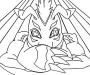 Coloriage Gomamon se repose