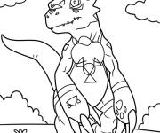Coloriage Guilmon Digimon
