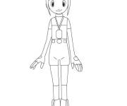 Coloriage et dessins gratuit Kari de Digimon à imprimer