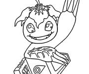 Coloriage Palmon de Digimon simple