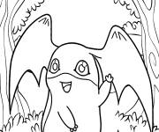 Coloriage Patamon adorable te salue