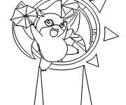 Coloriage Patamon en noir et blanc